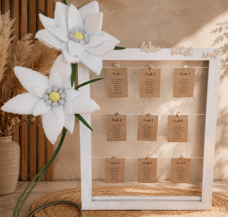 Sitzplan Hochzeit mieten